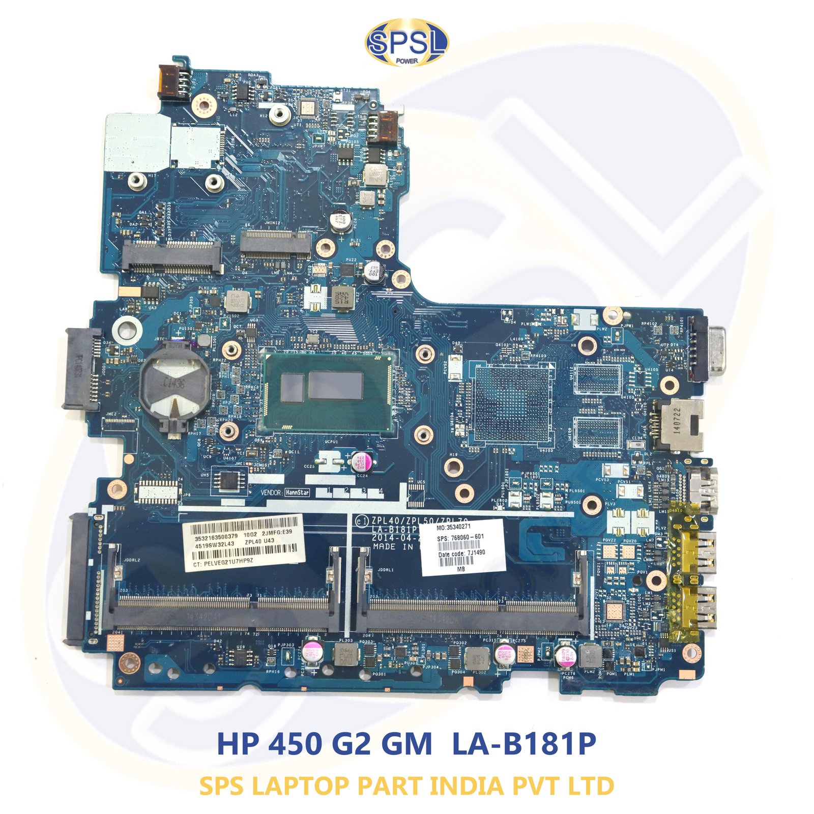 HP 450 G2 GM LA-B181P LAPTOP MOTHERBOARD