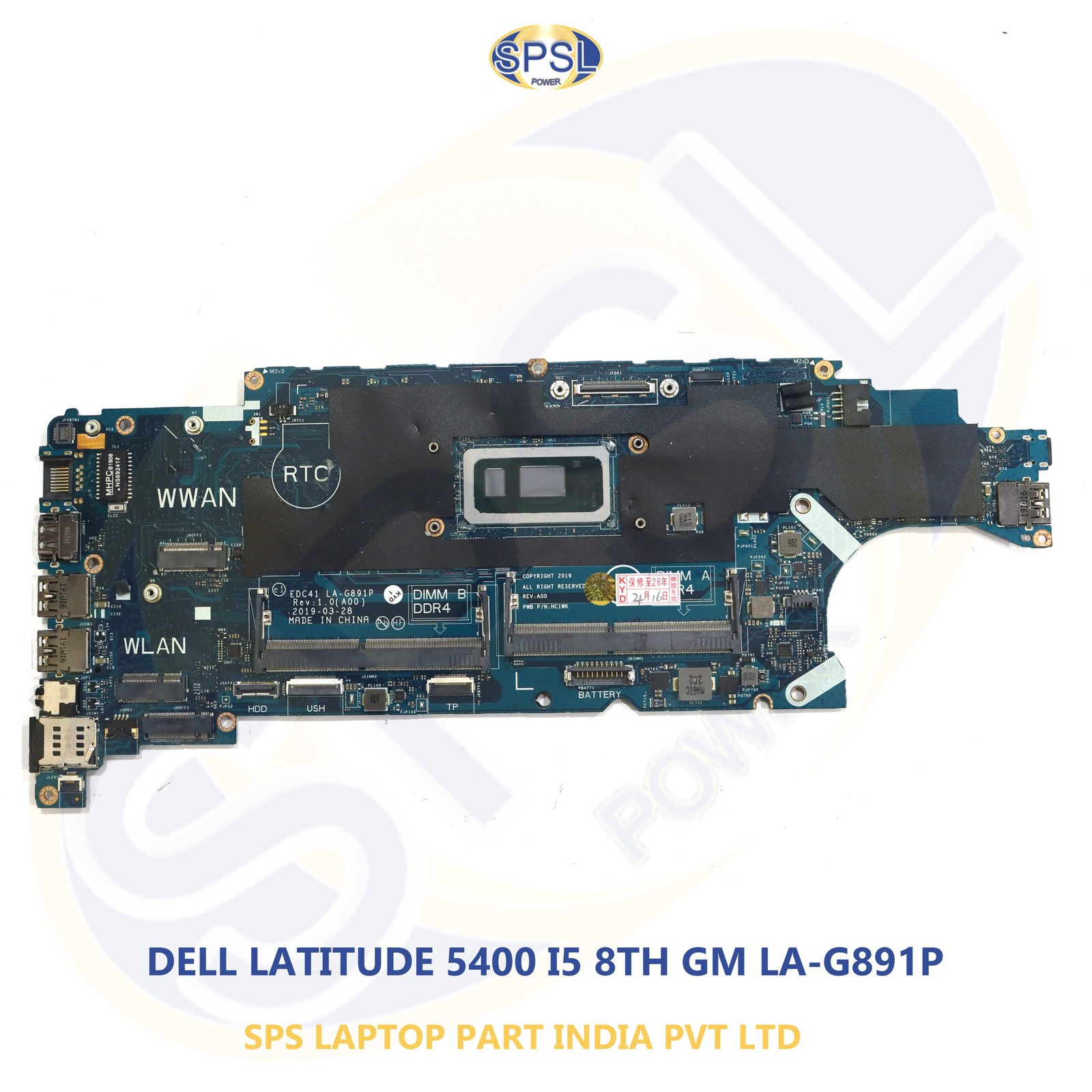DELL LATITUDE 5400 I5 8TH GM LA-G891P LAPTOP MOTHERBOARD