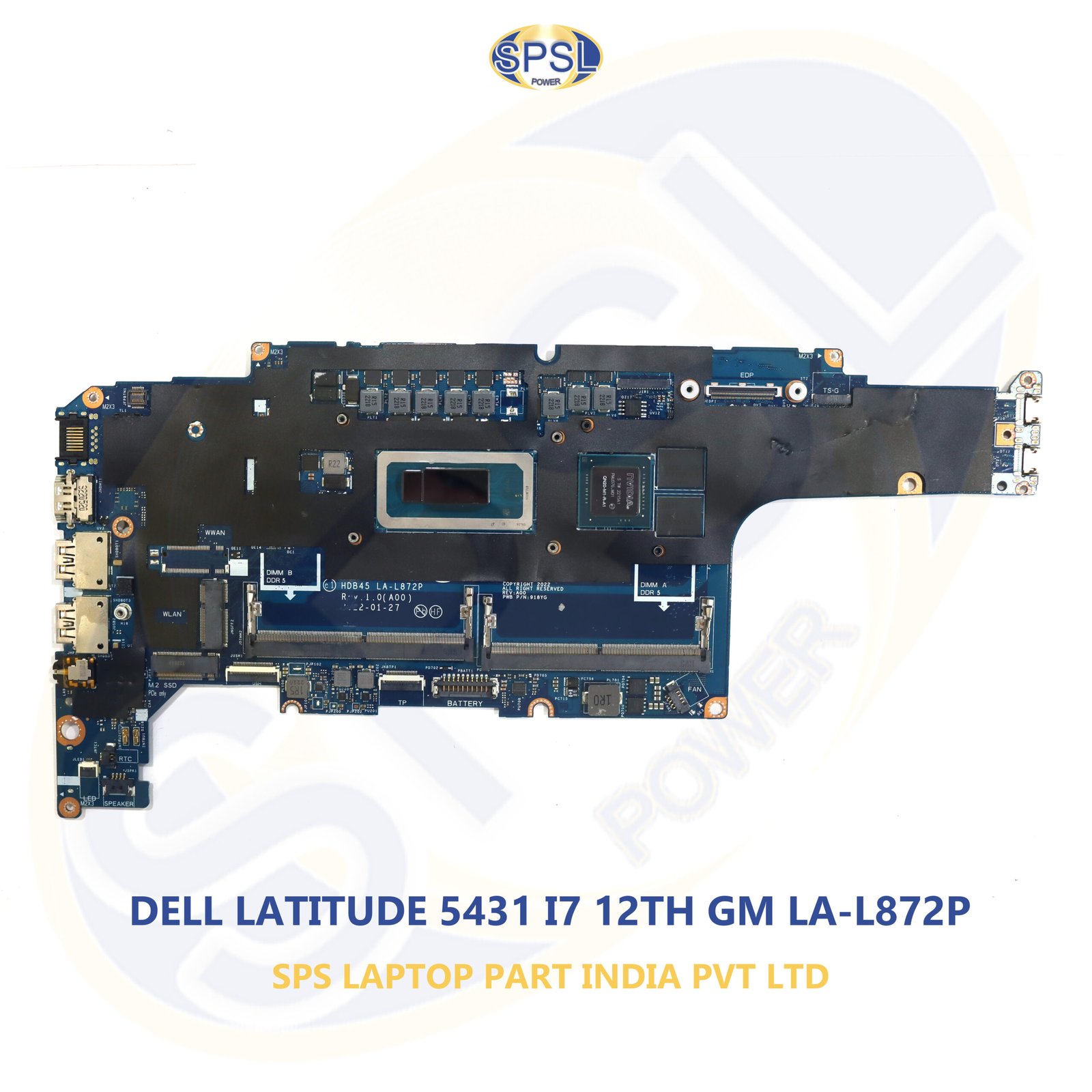 DELL LATITUDE 5431 I7 12TH GM LA-L872P LAPTOP MOTHERBOARD