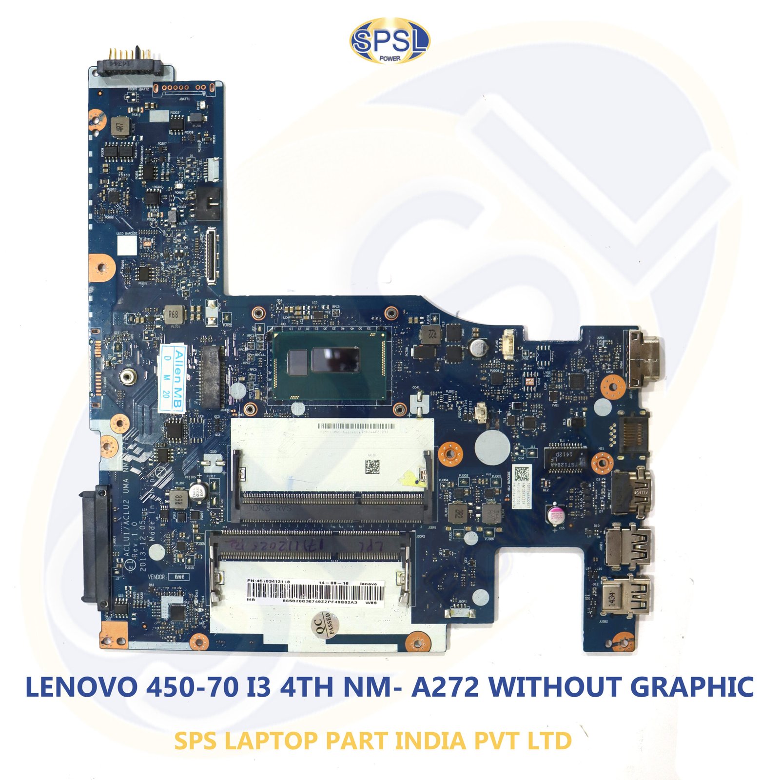 LENOVO 450-70 I3 4TH NM- A272 WITHOUT GRAPHIC LAPTOP MOTHERBOARD
