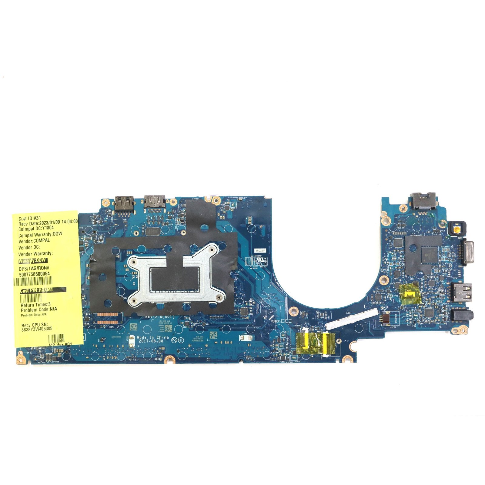 DELL LATITUDE 5480 GM LA-E081P LAPTOP MOTHERBOARD - Image 2