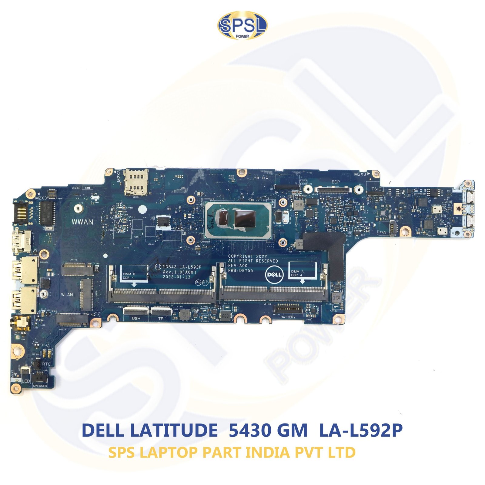 DELL LATITUDE 5430 GM LA-L592P LAPTOP MOTHERBOARD