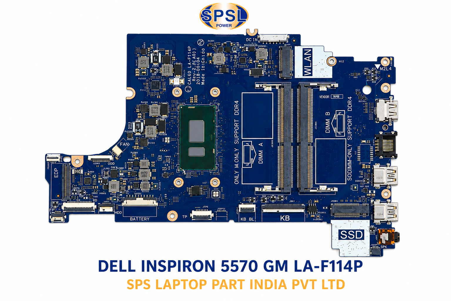 DELL INSPIRON 5570 GM LA-F114P LAPTOP MOTHERBOARD