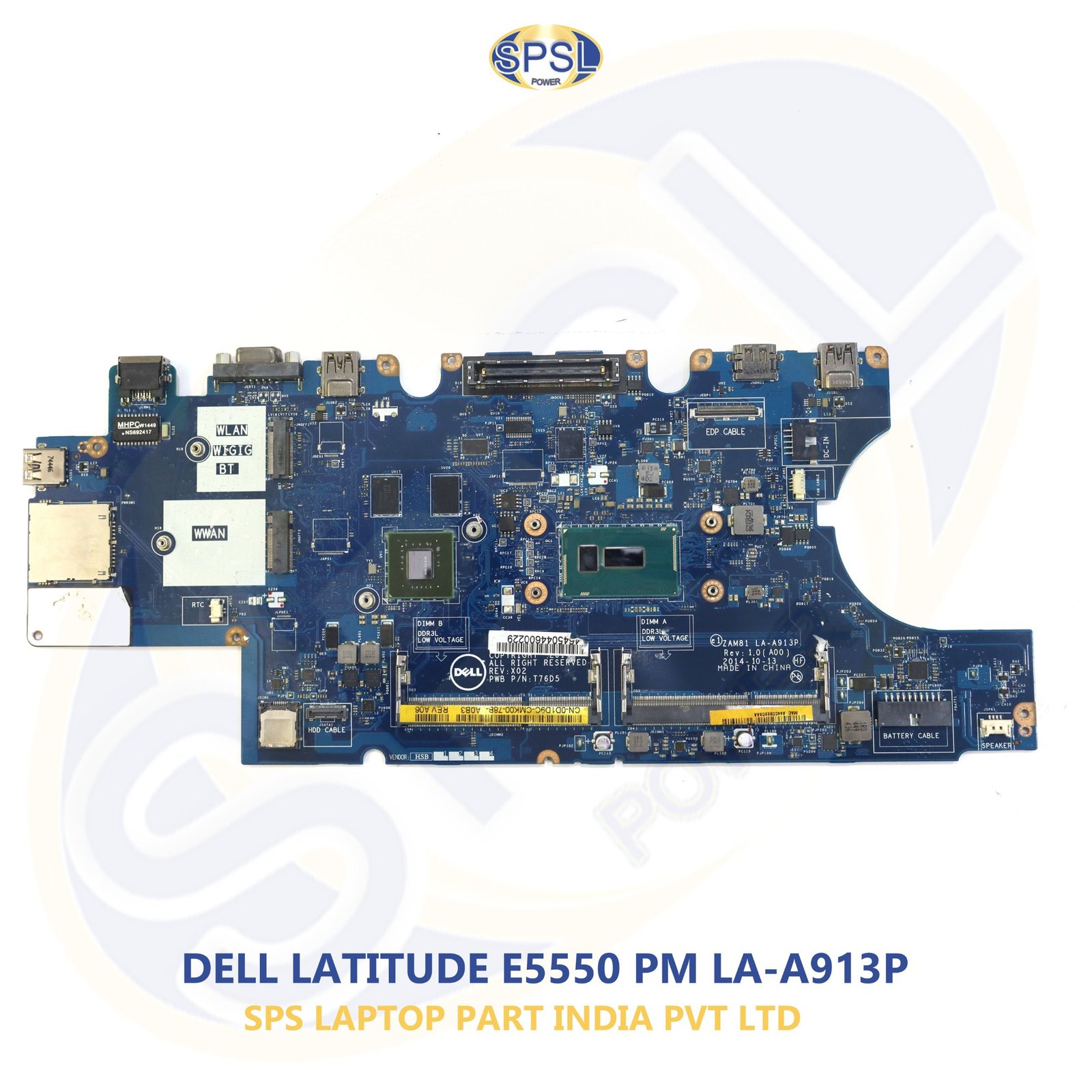DELL LATITUDE E5550 PM LA-A913P LAPTOP MOTHERBOARD