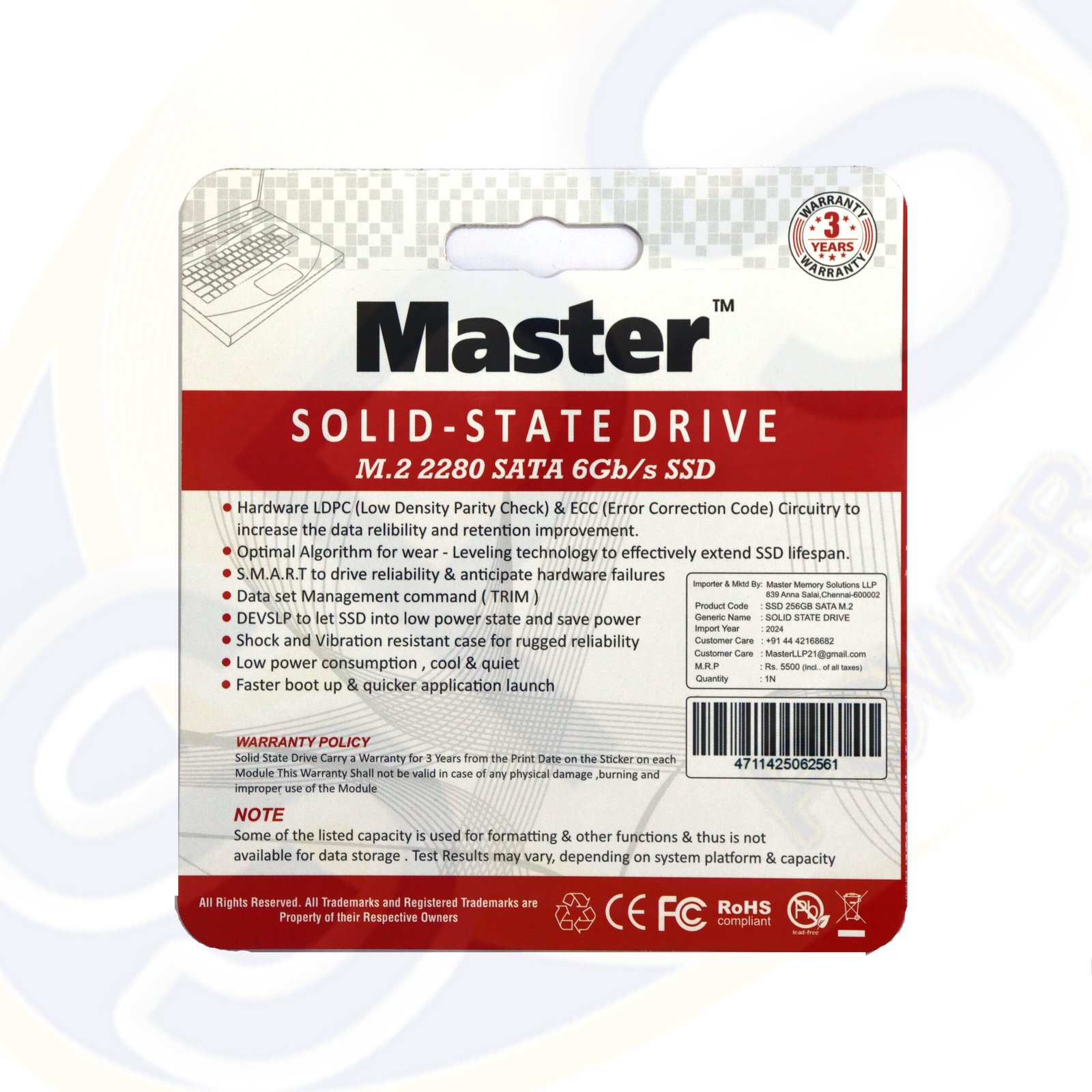 LAPTOP SOLID STATE DRIVE 256 GB SSD - Image 2