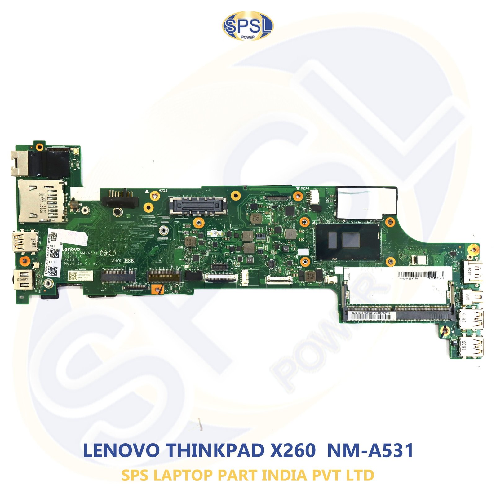 LENOVO THINKPAD X260 NM-A531 LAPTOP MOTHERBOARD