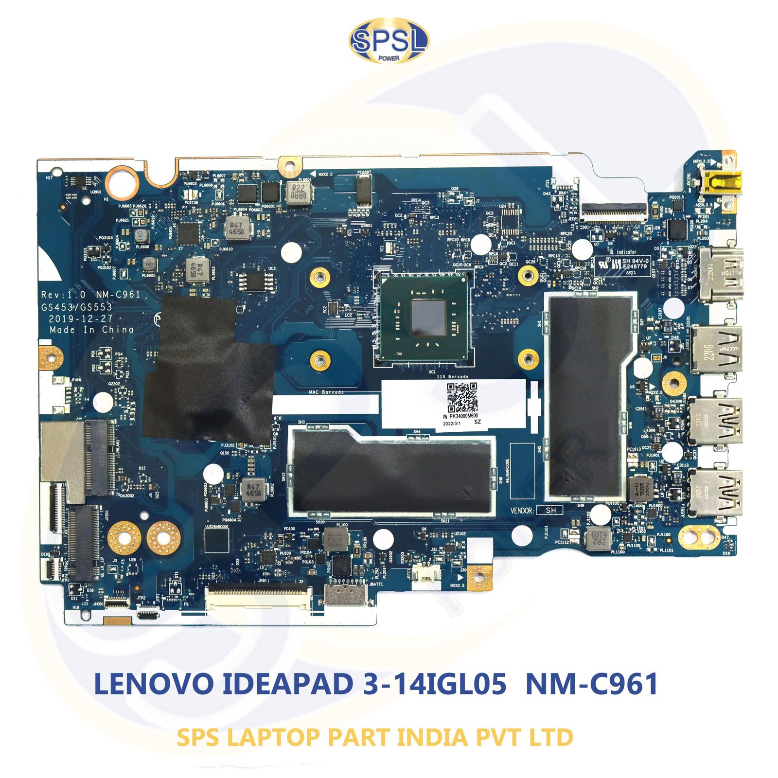 LENOVO IDEAPAD 3-14IGL05 NM-C961 LAPTOP MOTHERBOARD