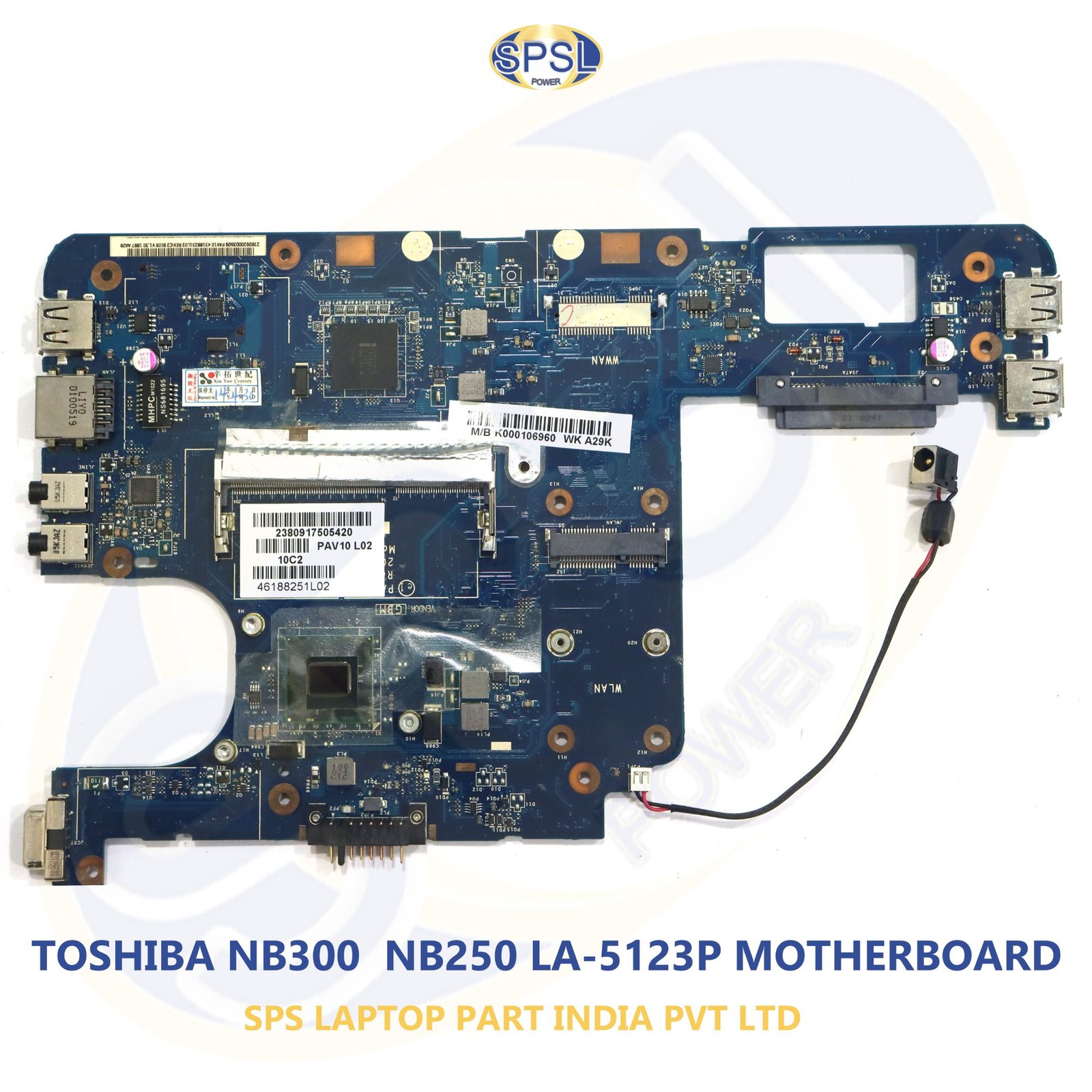 TOSHIBA NB300 NB250 LA-5123P LAPTOP MOTHERBOARD