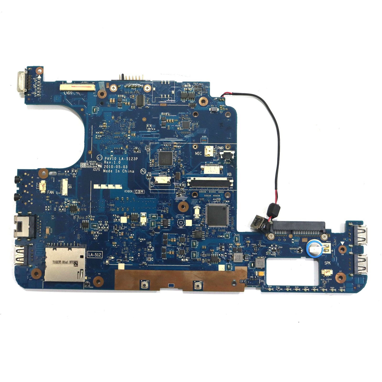 TOSHIBA NB300 NB250 LA-5123P LAPTOP MOTHERBOARD - Image 2