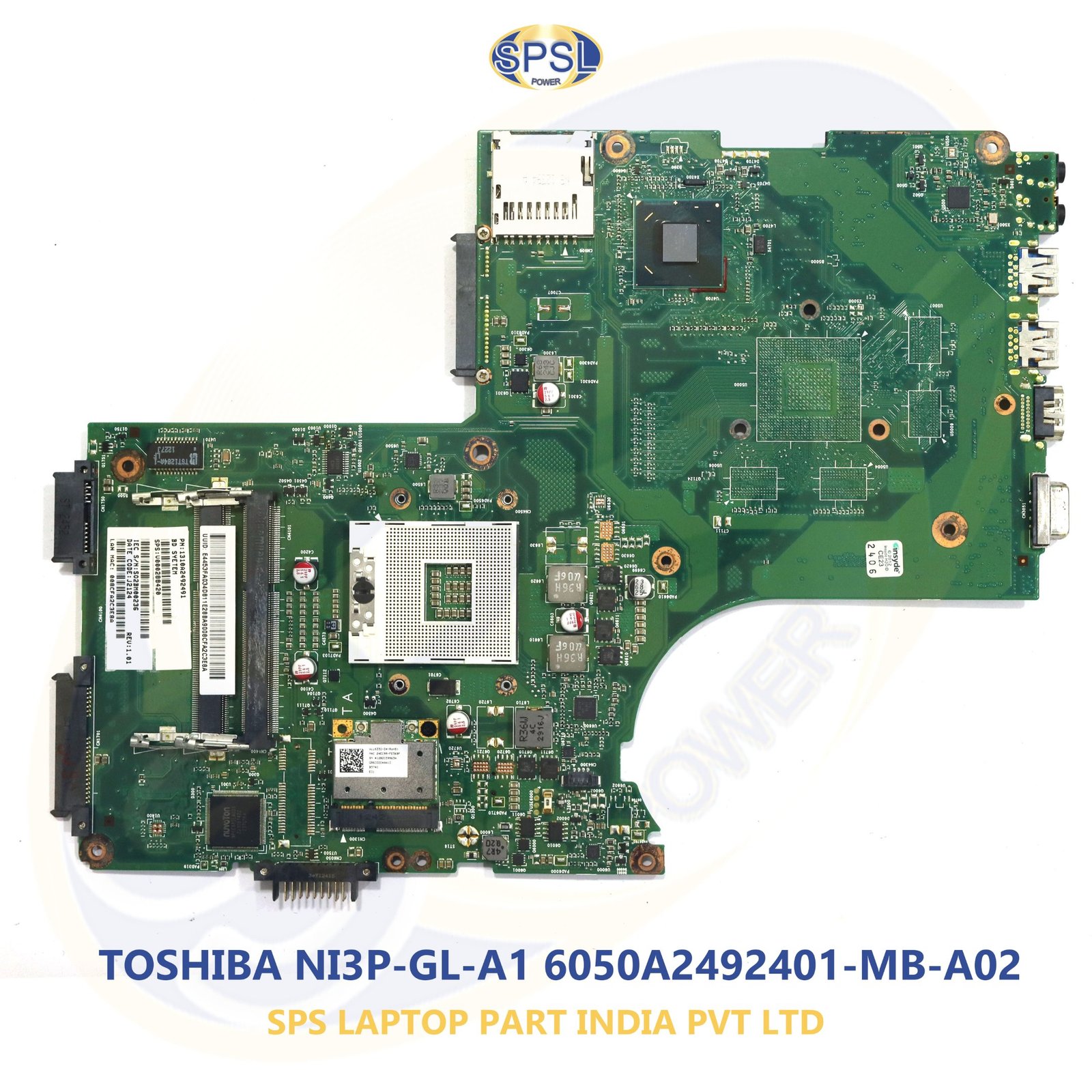 TOSHIBA NI3P-GL-A1 6050A2492401-MB-A02 LAPTOP MOTHERBOARD