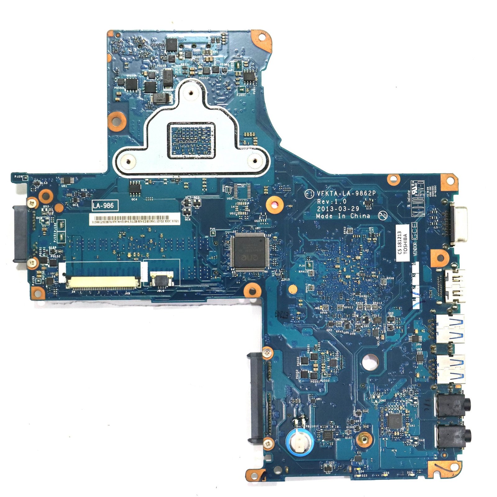 TOSHIBA L40 LA-9862P 3RD GEN LAPTOP MOTHERBOARD - Image 2