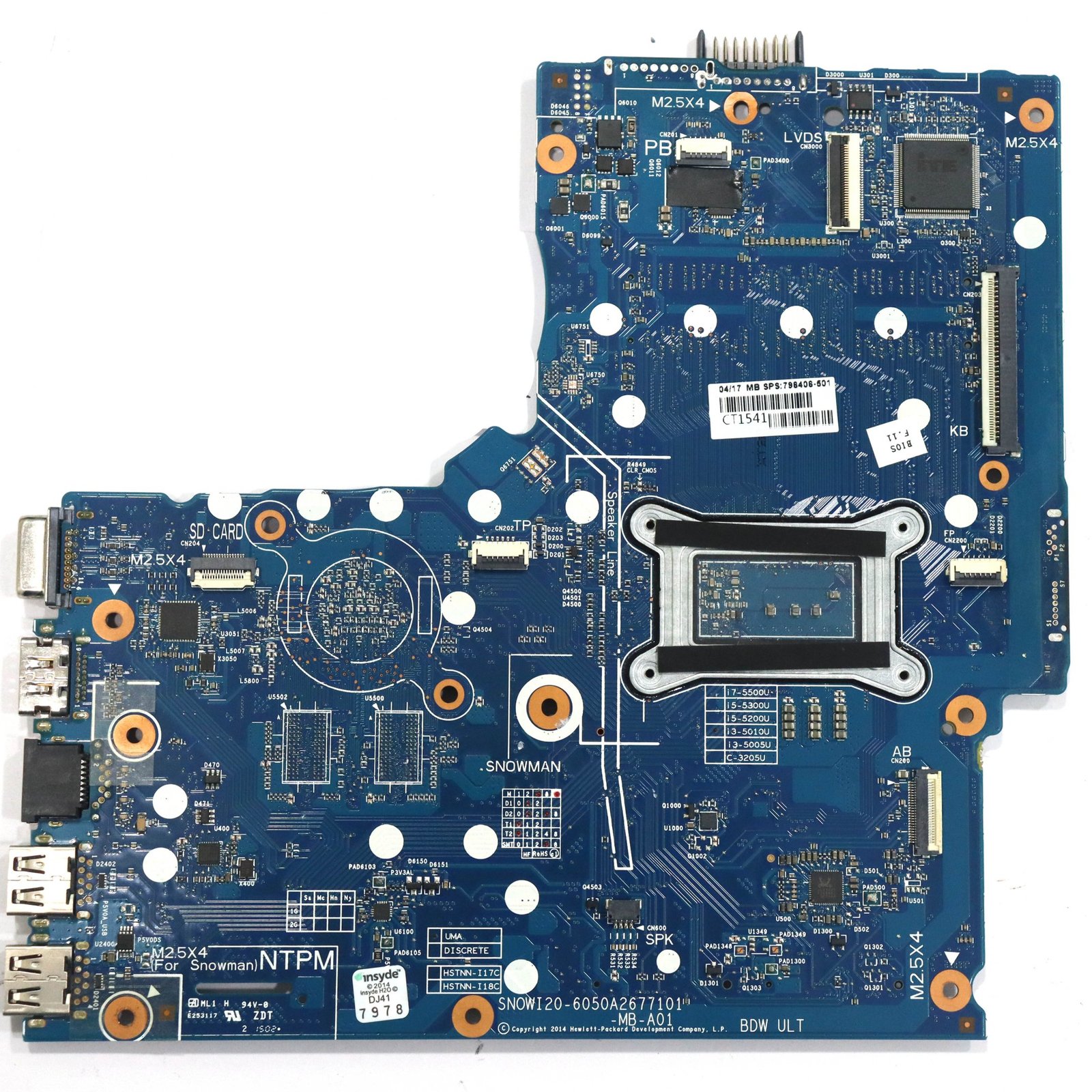 HP ELITEBOOK 350 G2 6050A2677101-MB-A01 LAPTOP MOTHERBOARD - Image 2